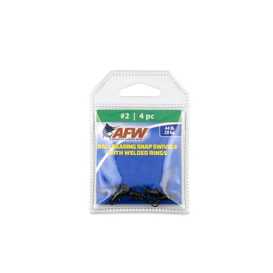 American Fishing Wire Solid Brass Ball Bearing Snap Swivels with Double Welded Rings-Terminal Tackle-American Fishing Wire-Tackle World