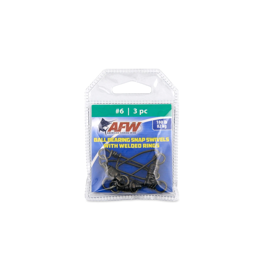 American Fishing Wire Solid Brass Ball Bearing Snap Swivels with Double Welded Rings-Terminal Tackle-American Fishing Wire-Tackle World