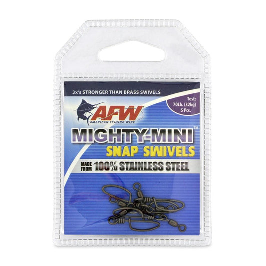 American Fishing Wire Mighty Mini Stainless Steel Snap Swivels-Terminal Tackle-American Fishing Wire-Tackle World