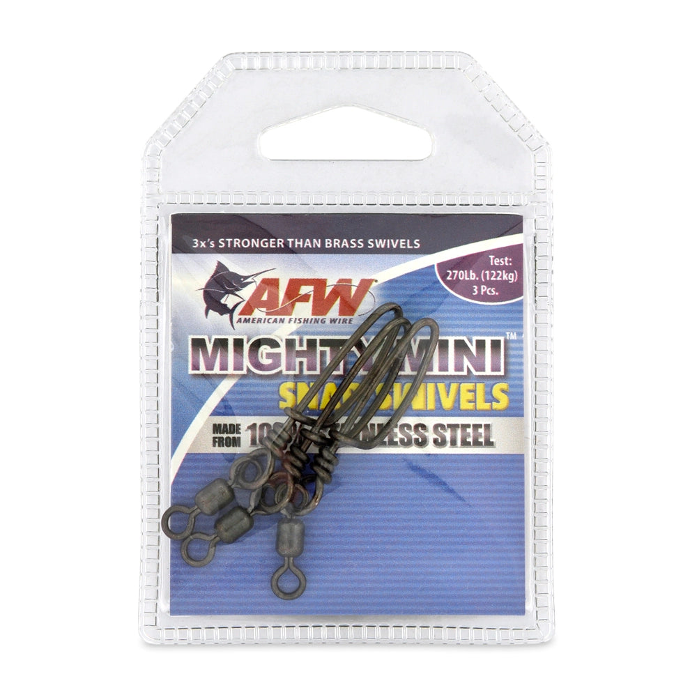 American Fishing Wire Mighty Mini Stainless Steel Snap Swivels-Terminal Tackle-American Fishing Wire-Tackle World