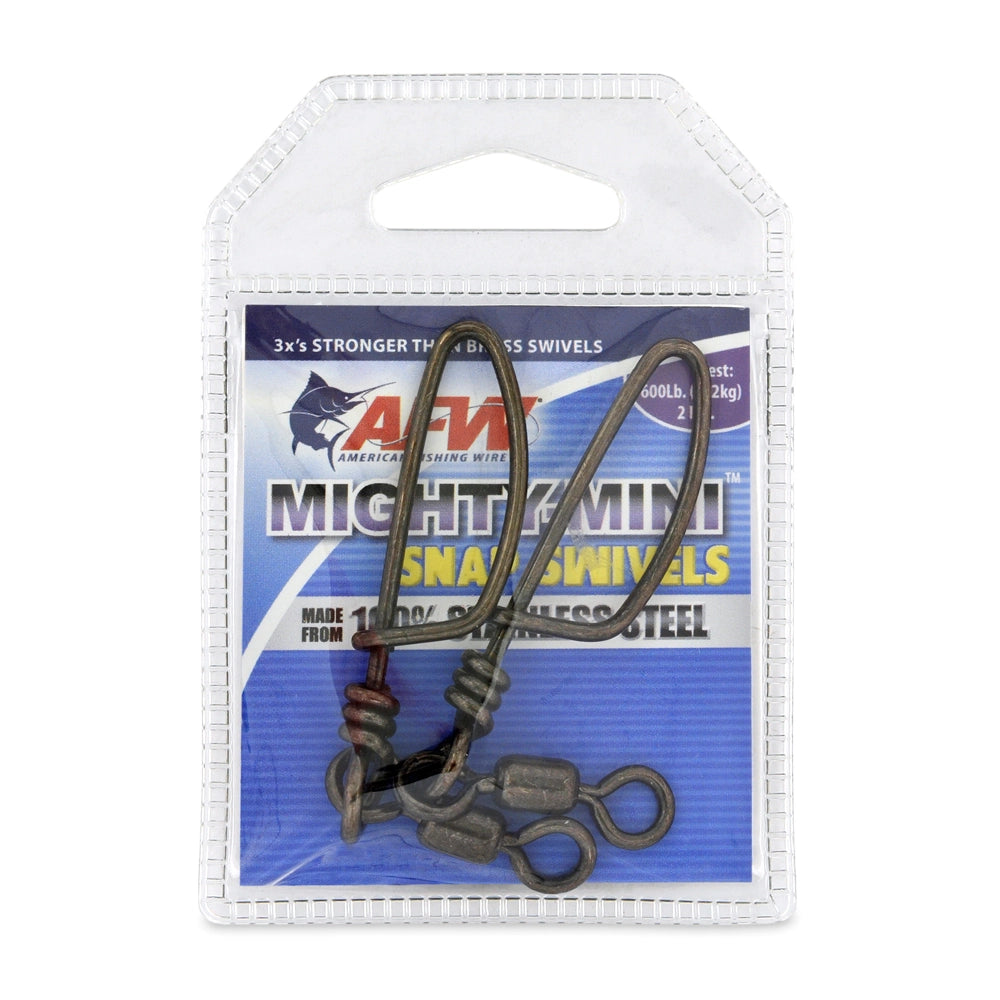 American Fishing Wire Mighty Mini Stainless Steel Snap Swivels-Terminal Tackle-American Fishing Wire-Tackle World