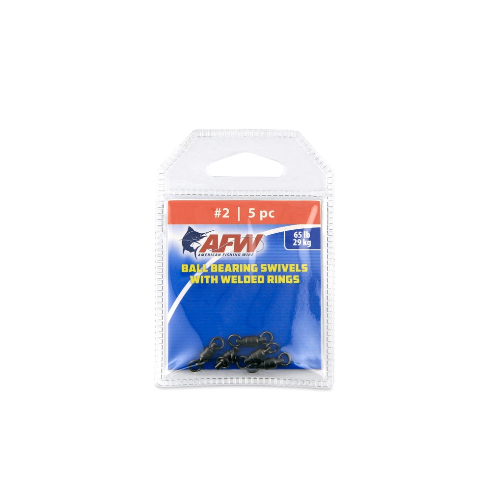American Fishing Wire Solid Brass Ball Bearing Swivels with Double Welded Rings-Terminal Tackle-American Fishing Wire-Tackle World