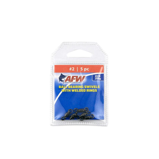 American Fishing Wire Solid Brass Ball Bearing Swivels with Double Welded Rings-Terminal Tackle-American Fishing Wire-Tackle World