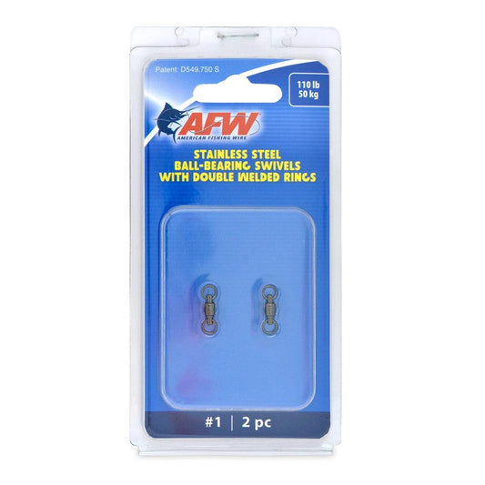 American Fishing Wire Stainless Steel Ball Bearing Swivels With Double Welded Rings-Terminal Tackle-American Fishing Wire-Tackle World
