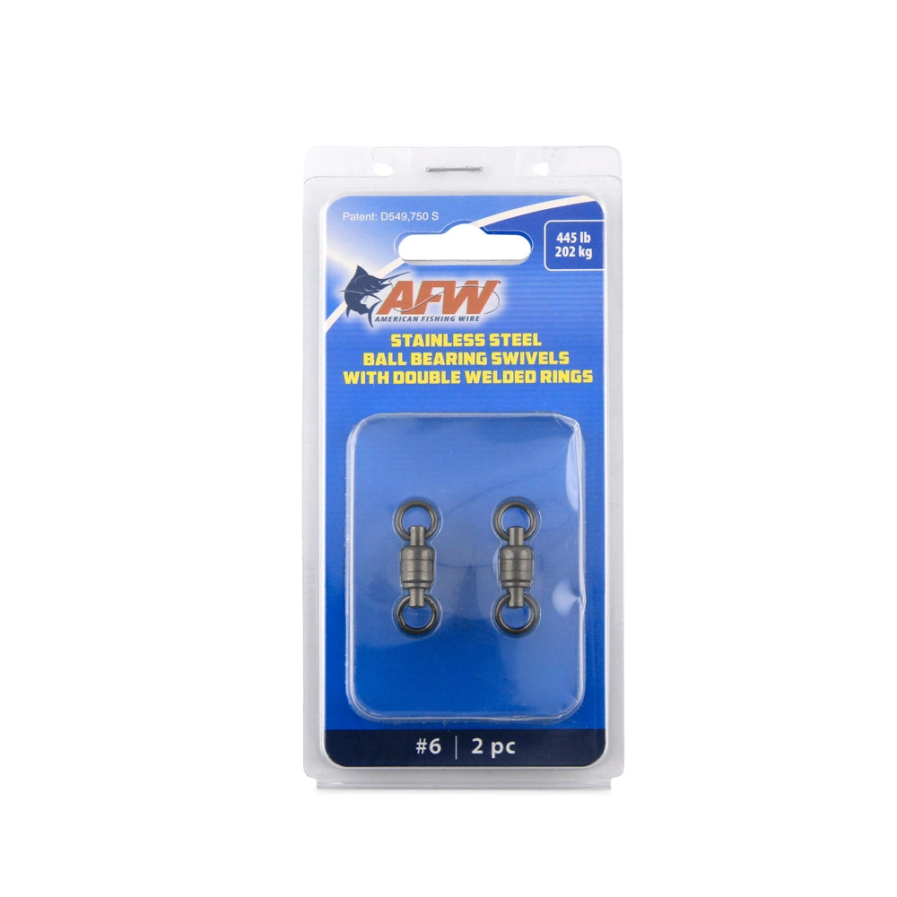 American Fishing Wire Stainless Steel Ball Bearing Swivels With Double Welded Rings-Terminal Tackle-American Fishing Wire-Tackle World