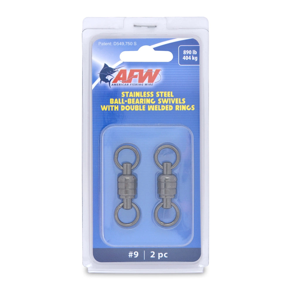 American Fishing Wire Stainless Steel Ball Bearing Swivels With Double Welded Rings-Terminal Tackle-American Fishing Wire-Tackle World