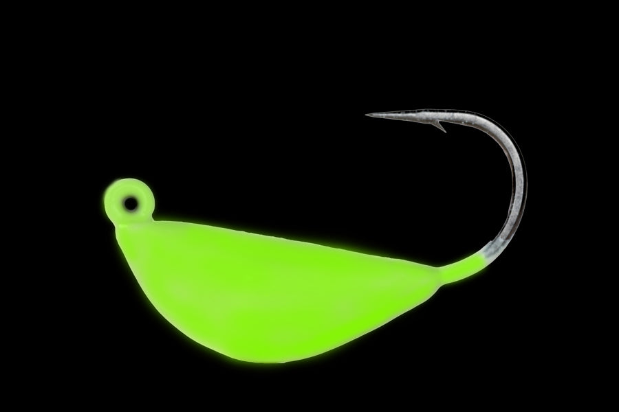 Bottom Sweeper Jigs-Lures-Bottom Sweeper Jigs-3/4oz 2/0 Hook-Glow-Tackle World
