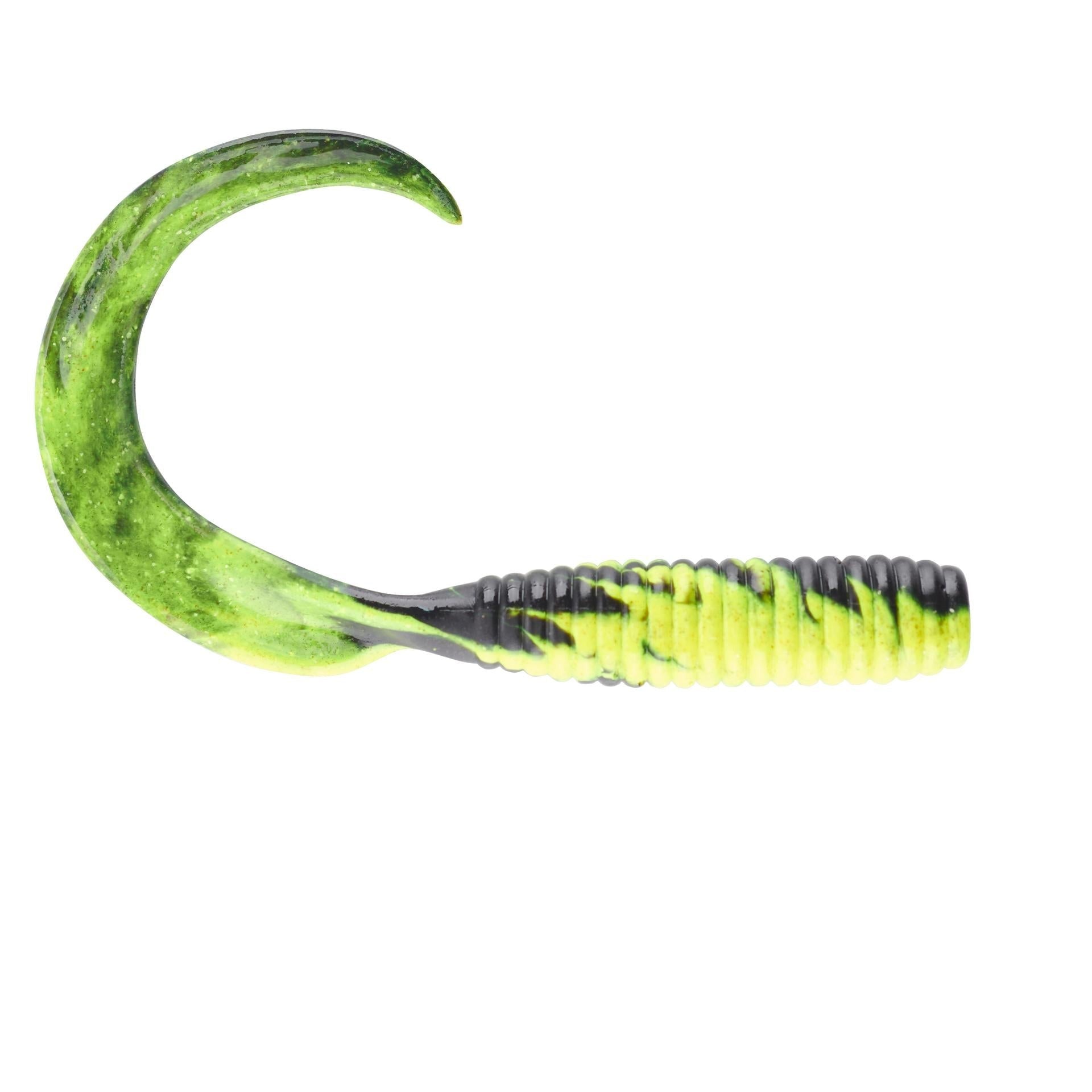 Berkley Gulp! Alive Saltwater Grub Soft Baits-Lures-Berkley-4 in. (8 Pack)-Black Chartreuse Fuze-Tackle World