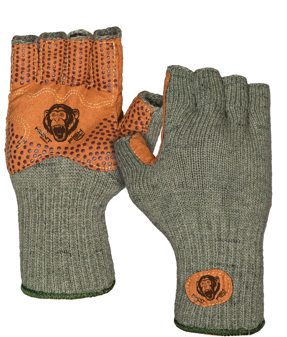 Fish Monkey Wooly Wool Half Finger Gloves-Apparel-Fish Monkey-Tackle World