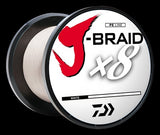 Daiwa J-Braid X8 Braided Line-Line & Leader-Daiwa-White-65 lb / 300 m-Tackle World