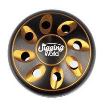 Jigging World Alpha Aluminum Power Knobs Type B-Power Handles & Knobs-Jigging World-39mm-Black/Gold-Tackle World