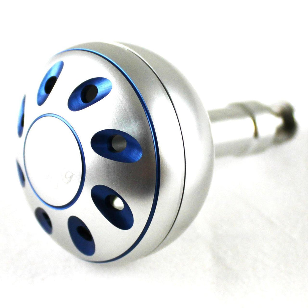 Jigging World Alpha Aluminum Power Knobs Type B-Power Handles & Knobs-Jigging World-39mm-Silver/Blue-Tackle World