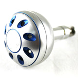 Jigging World Alpha Aluminum Power Knobs Type B-Power Handles & Knobs-Jigging World-39mm-Silver/Blue-Tackle World