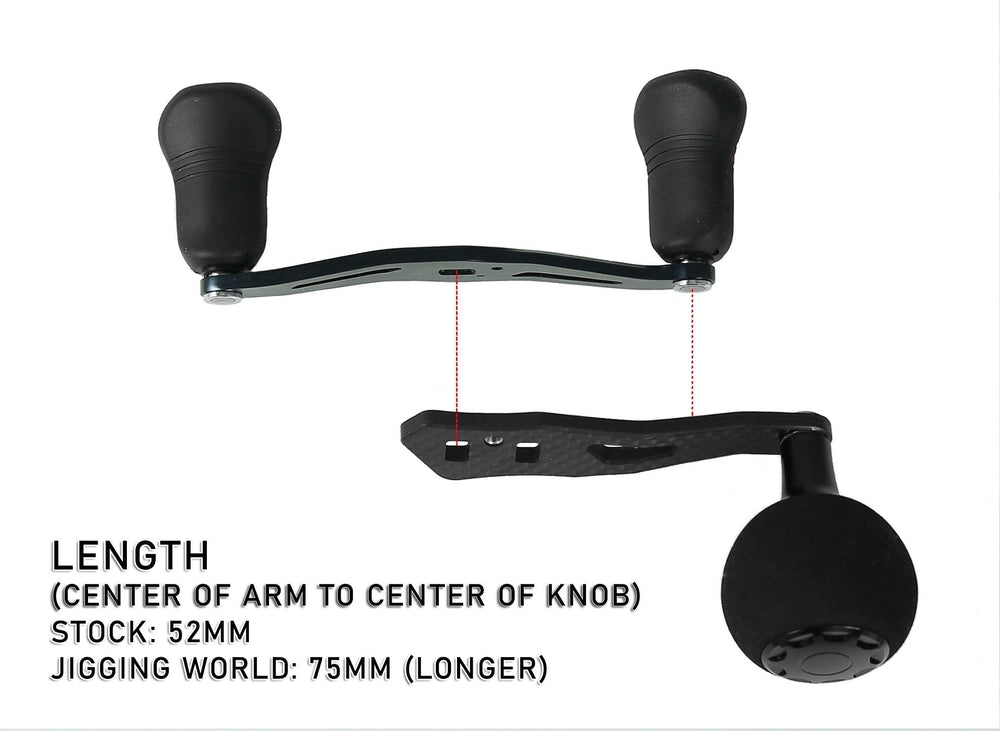 Jigging World Power Handle for Shimano Tranx 300 & 400 Baitcasting Reels-Power Handles & Knobs-Jigging World-Tackle World