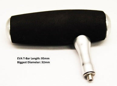 Jigging World - Power Handles for Accurate Boss Valiant 400 ~ 600 Size Lever Drag Reels-Power Handles & Knobs-Jigging World-Silver EVA T-Bar-115mm Red-Tackle World