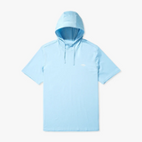Aftco Samurai Short Sleeve Hooded Sun SP Shirts-Apparel-Aftco-Airy Blue Heather-M-Tackle World