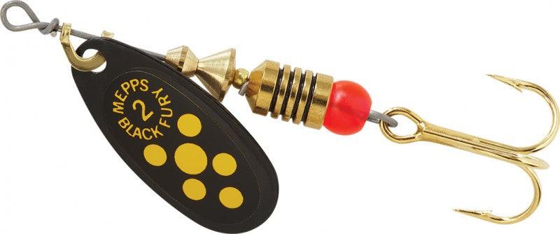 Mepps Black Fury Inline Spinners-Lures-Mepps-Yellow Dot-#2 - 1/6oz-Tackle World