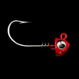 NLBN - No Live Bait Needed Hot Heads Jig Heads for 8" Paddle Tails-Lures-NLBN-1 oz-Hot Red-Tackle World