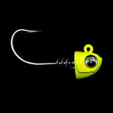 NLBN - No Live Bait Needed Hot Heads Jig Heads for 8" Paddle Tails-Lures-NLBN-1.5 oz-Chartreuse Yellow-Tackle World
