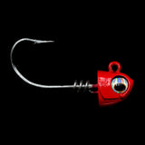 NLBN - No Live Bait Needed Hot Heads Jig Heads for 8" Paddle Tails-Lures-NLBN-1.5 oz-Hot Red-Tackle World