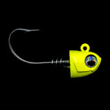 NLBN - No Live Bait Needed Hot Heads Jig Heads for 8" Paddle Tails-Lures-NLBN-2 oz-Chartreuse Yellow-Tackle World