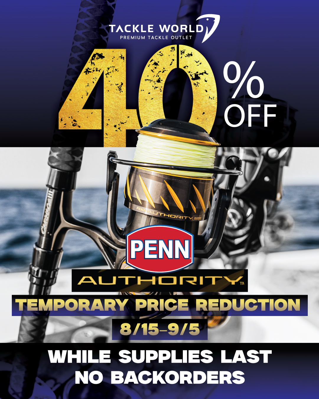 Penn Authority Spinning Reels-Reel-Penn-Tackle World
