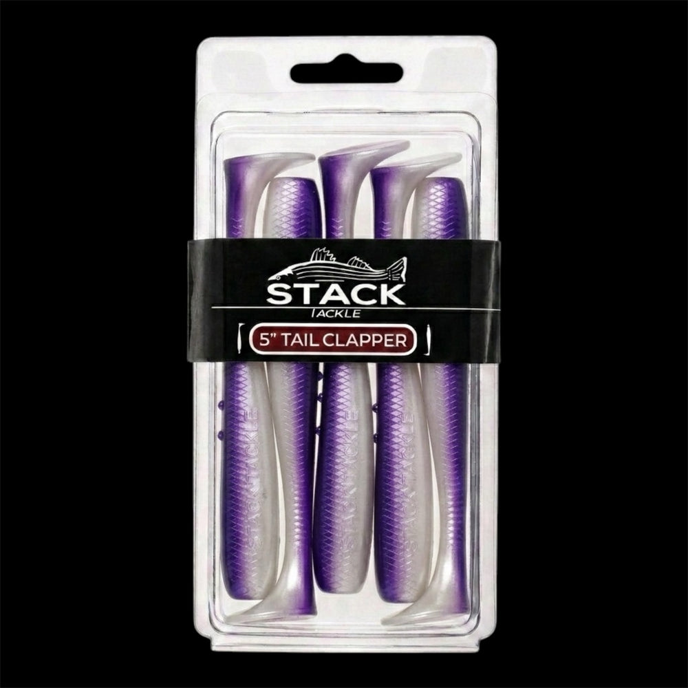 Stack Tackle 5" Tail Clapper Paddle Tail Swimbait-Lures-Stack Tackle-Purple Pulse-Tackle World