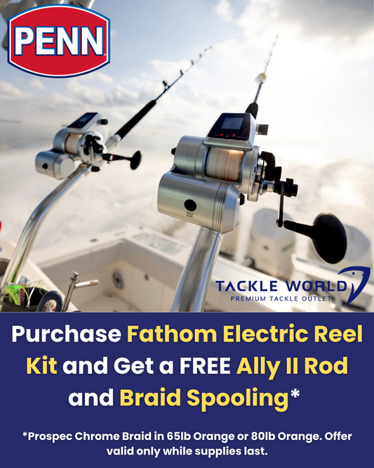 Penn Fathom 80 Electric Kit + Ally II Conventional Rod Combo-Reel-Penn-Tackle World