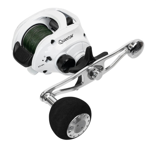 Quantum Accurist Baitcasting Reel + Power Handle + Line Combo *Limited Stock Only*-Reel-Quantum-AT100SPTA + Silver Power Handle + Free Line (20lbs 150yds Dark Green Braid)-Tackle World