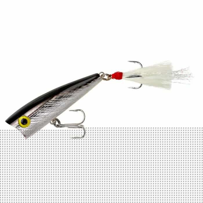 Rebel Magnum Pop-R Poppers-Lures-Rebel-Silver/Black-Tackle World