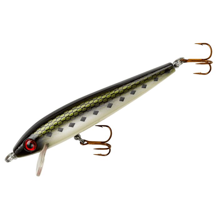 bass fishing hard lures Rebel Minnow Silver/Black