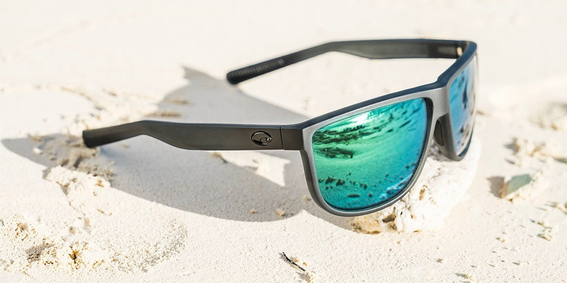 Costa Rincondo Polarized Sunglasses *Final Sale*-Sunglasses-Costa-Shiny Black Frame Green Mirror Lens 580P-Tackle World