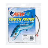 American Fishing Wire Tooth Proof Stainless Steel Single Strand Wire Leaders-Line & Leader-American Fishing Wire-Lb Test: 105lb-30ft-Camo-Tackle World