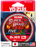 Yo-Zuri Superbraid 9 Braided Line Five Color-Line & Leader-Yo-Zuri-Tackle World