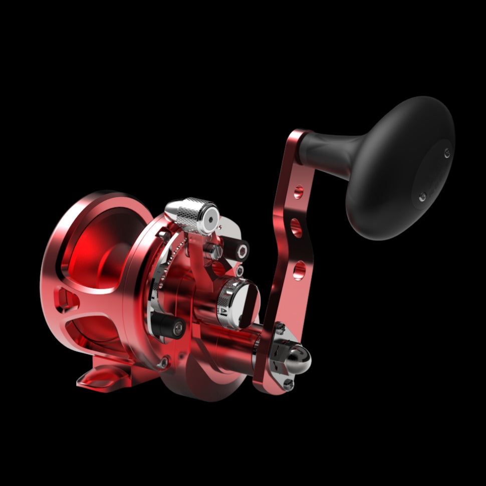 Avet SXJ G2 Single Speed Lever Drag Reels (Non-MC)-Reel-Avet-With Glide Plate-Red-Tackle World