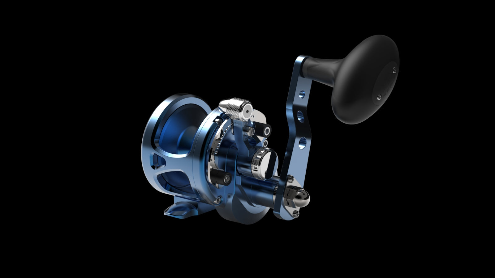 Avet SXJ G2 Single Speed Lever Drag Reels (Non-MC)-Reel-Avet-With Glide Plate-Blue-Tackle World