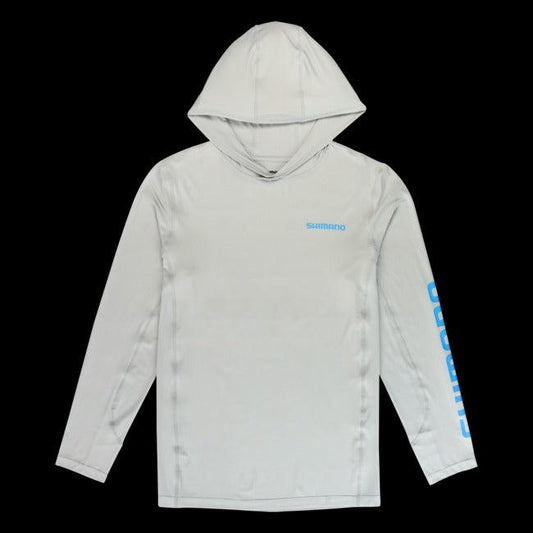 Shimano Performance Long Sleeve Hooded Performance Tee-Apparel-Shimano-Heather Gray-Medium-Tackle World