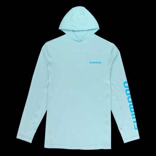Shimano Performance Long Sleeve Hooded Performance Tee-Apparel-Shimano-Sky-Medium-Tackle World