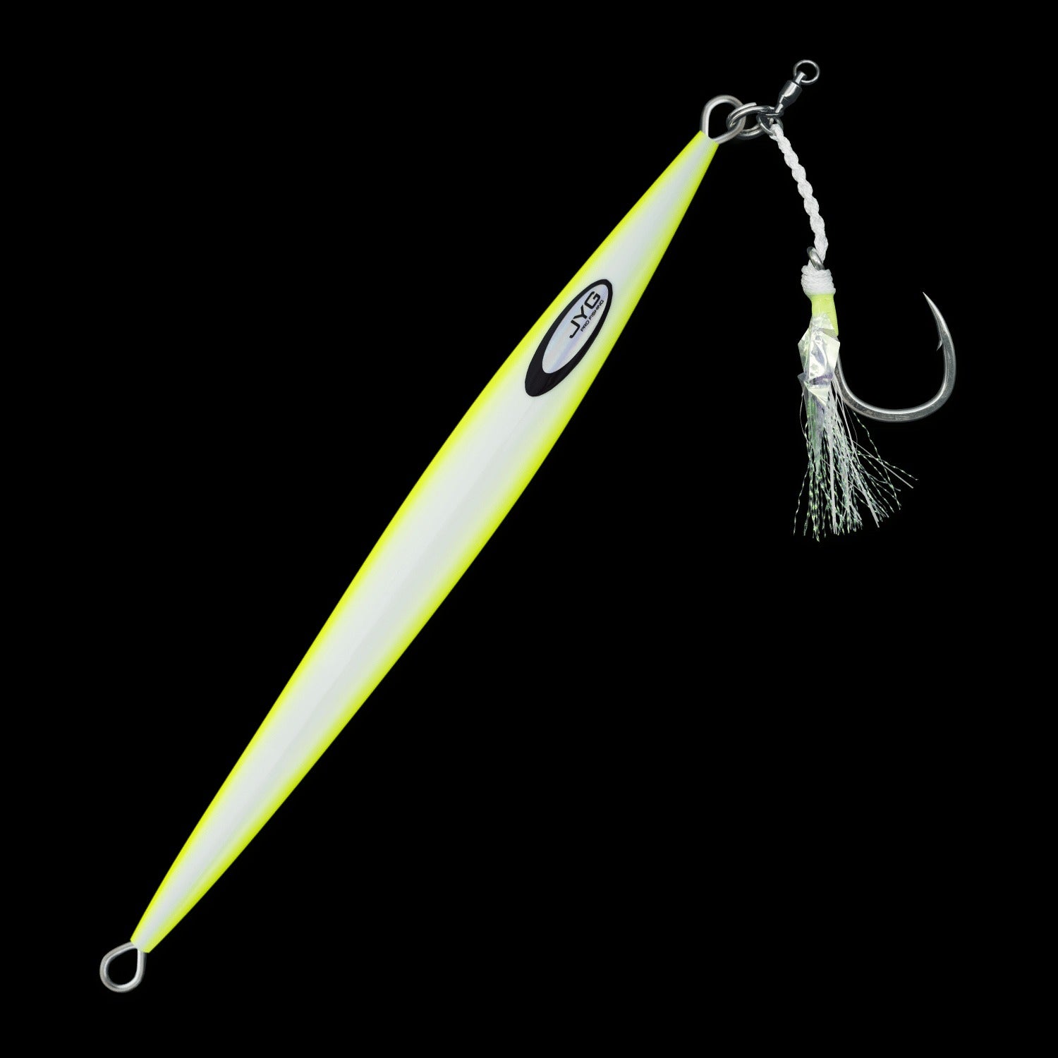 JYG Pro Fishing Stryke Tuna Jig Rigged-Lures-JYG-80g-Yellow-Tackle World