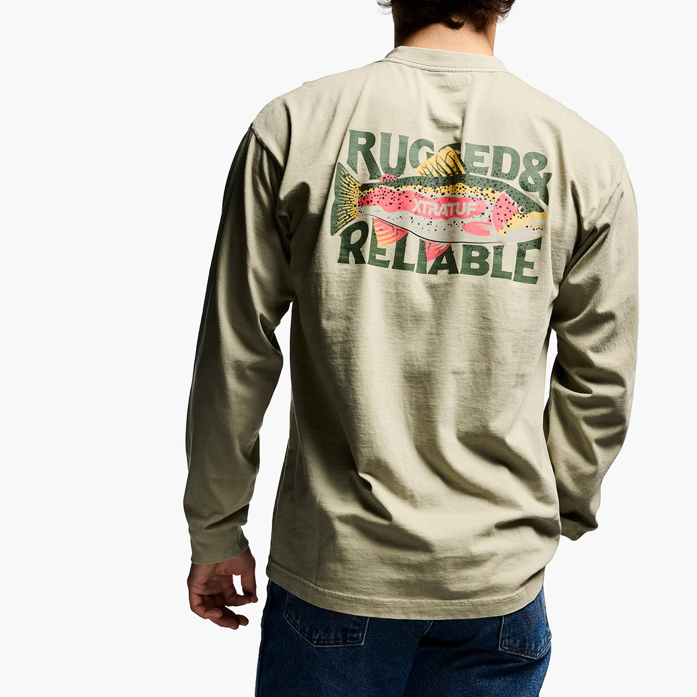 Xtratuf Men's Rugged and Reliable Salmon Long Sleeve Tee-Apparel-Xtratuf-Abbey Stone-M-Tackle World