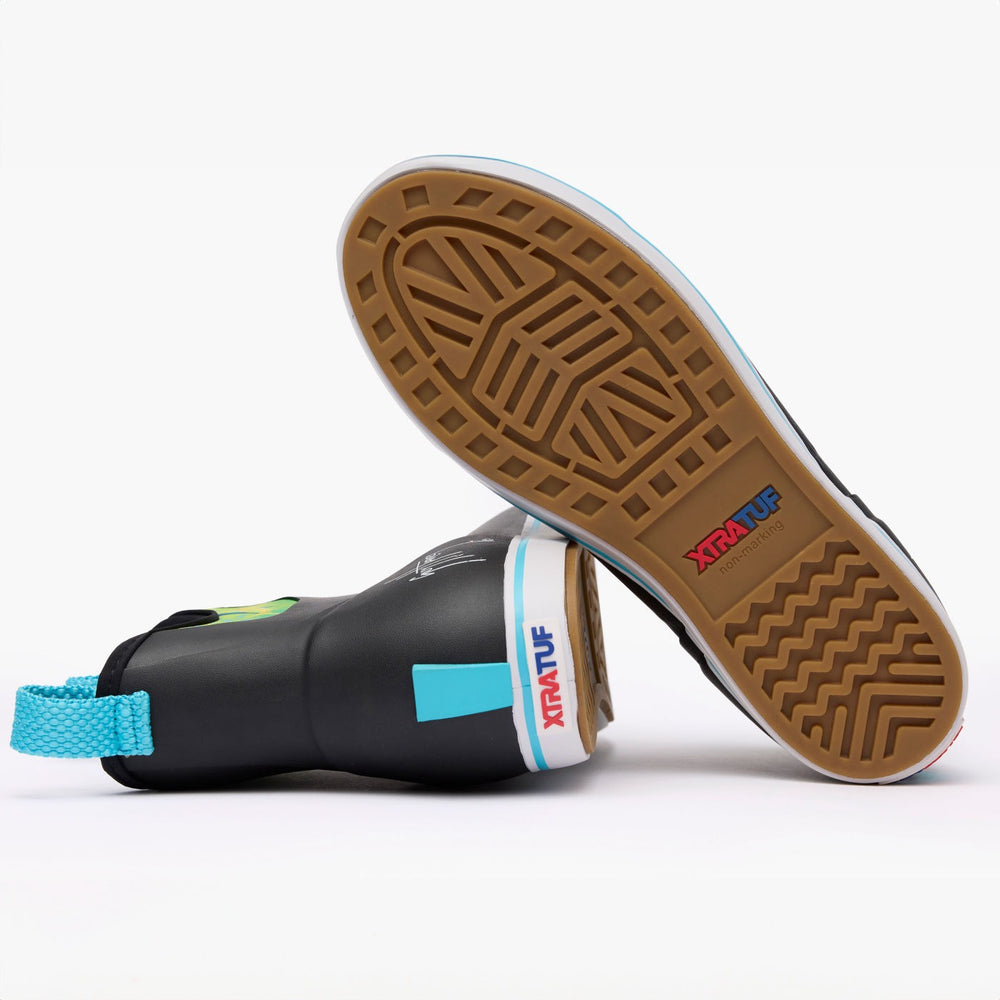 Xtratuf Men's 6" Ankle Deck Boots Guy Harvey Black Mahi-Apparel-Xtratuf-Tackle World