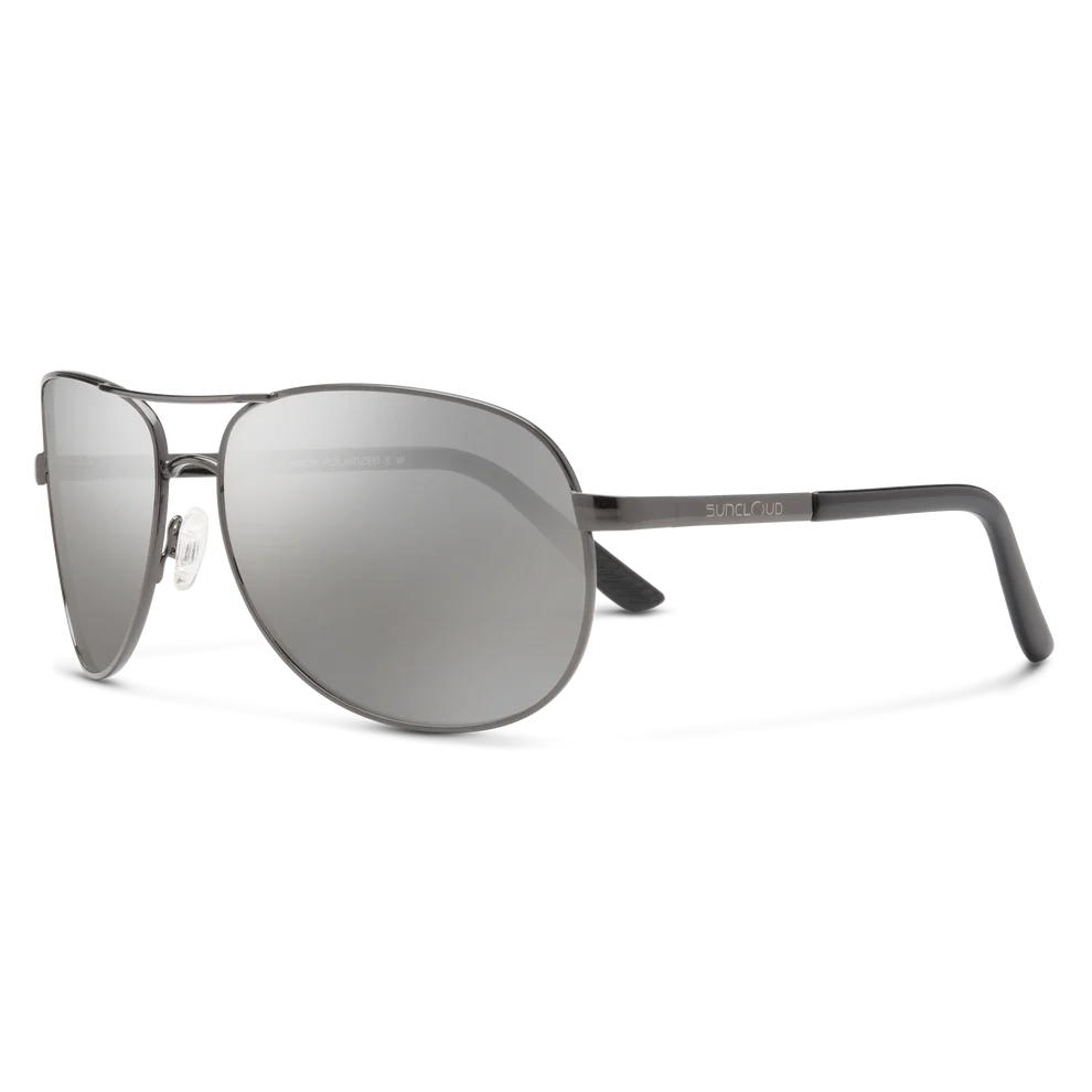 Suncloud Aviator Polarized Sunglasses-Sunglasses-Suncloud-Gunmetal Frame w/ Silver Mirror-Tackle World