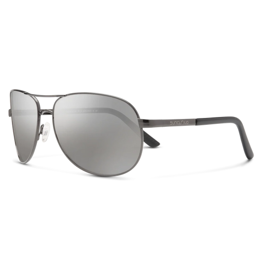 Suncloud Aviator Polarized Sunglasses-Sunglasses-Suncloud-Gunmetal Frame w/ Silver Mirror-Tackle World