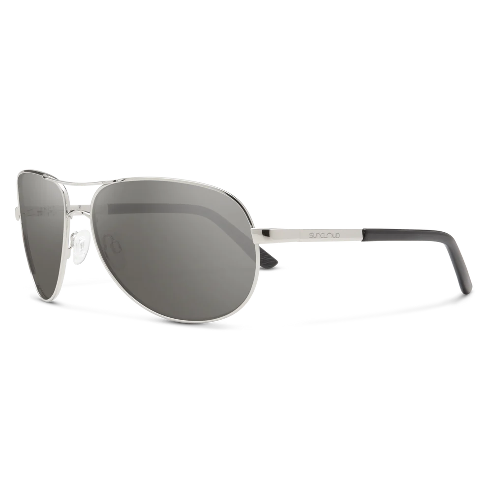 Suncloud Aviator Polarized Sunglasses-Sunglasses-Suncloud-Silver Frame w/ Gray Mirror-Tackle World