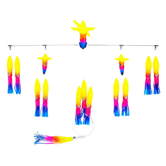 Chatterlures 36" Wingman Side Tracker With 9" Shell Squid Rigs-Lures-Chatterlures-Rainbow-Tackle World
