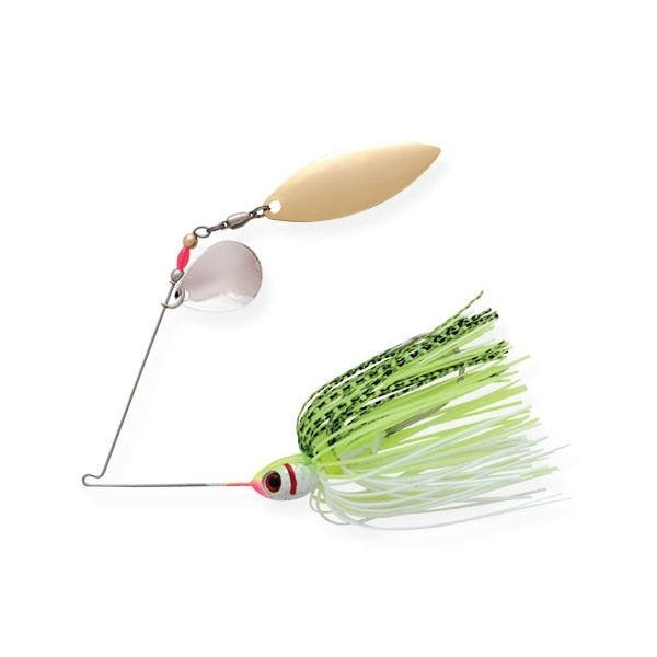 booyah dual blade spinners copper fishing lures Booyah Tandem Blade Spinnerbait 1/4 oz Perch