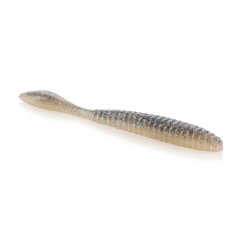 Berkley Lab Series Flat Worm Soft Plastics-Lures-Berkley-Length 3.6" - Pack Size 10pk-Platinum Shad-Tackle World