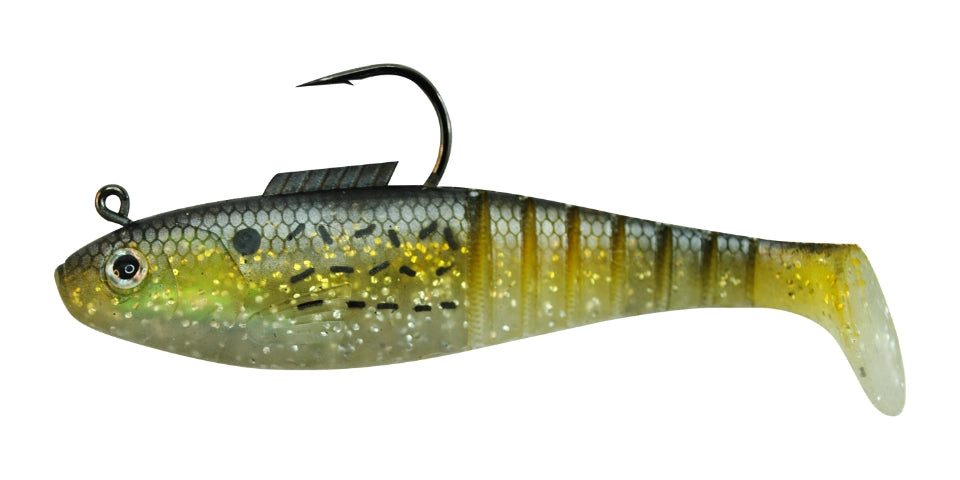 Egret Baits-Vudu Vudu Saltwater Shad Softbaits-Lures-Egret Baits-Vudu-Length: 3" - Weight: 1/4oz 3pk-Golden Bunker-Tackle World