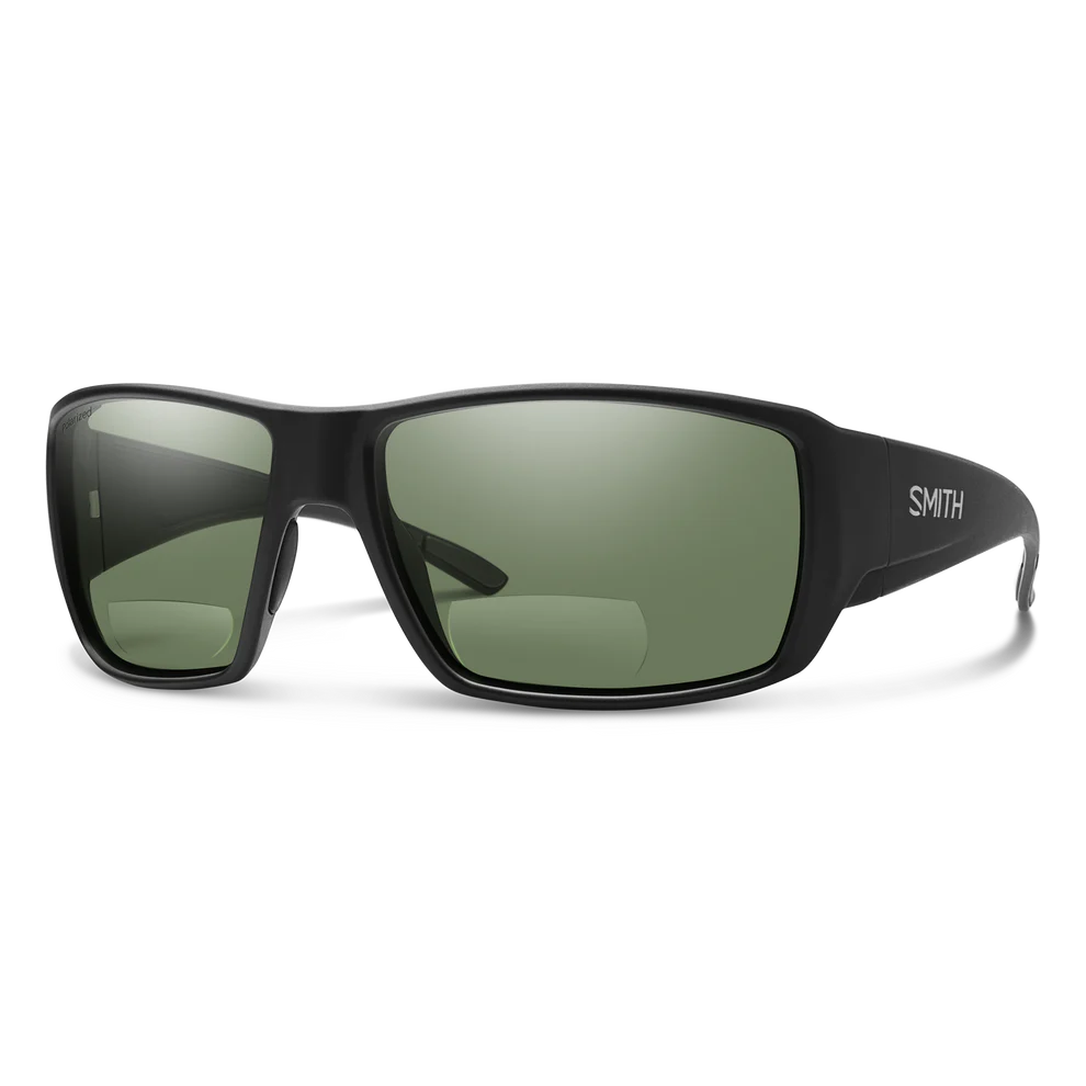 Smith Guide's Choice Bifocal Polarized Sunglasses-Sunglasses-Smith-Matte Black Frame w/ Gray Green Carbonic 250-Tackle World