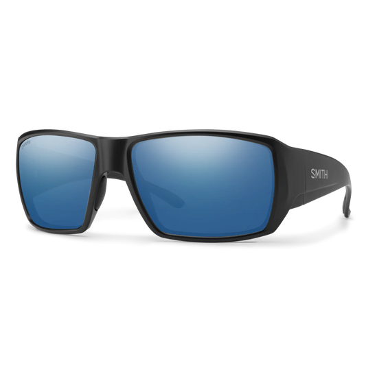 Smith Guide Choice S Polarized Sunglasses-Sunglasses-Smith-Matte Black Frame w/ Blue Mirror-Tackle World